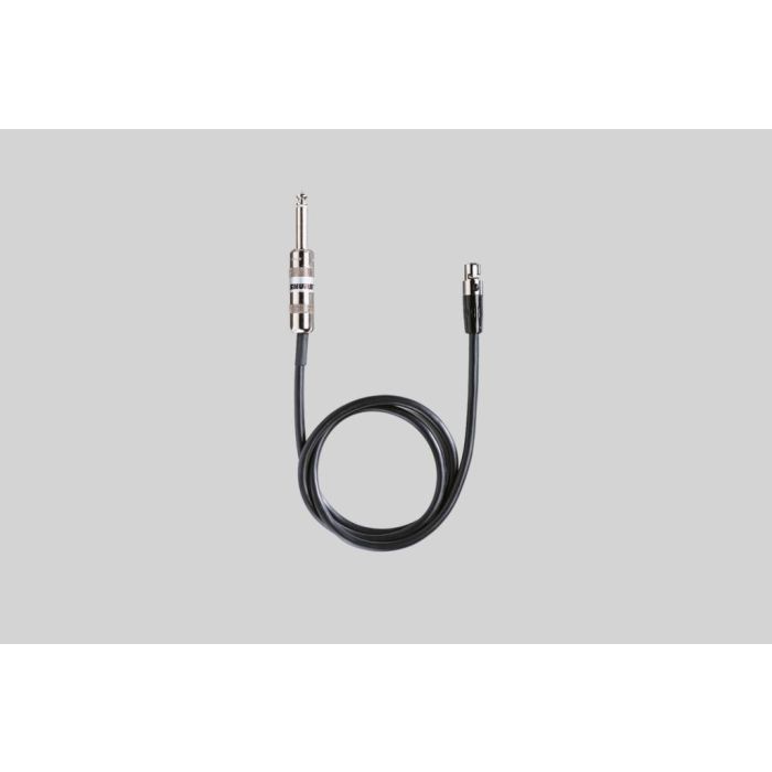 Shure WA302 INSTRUMENT KABEL Instrument kabel, 6,3mm Jack en 4-pin mini connector, compatibel met alle Shure bodypack zenders, lengte: 60 cm