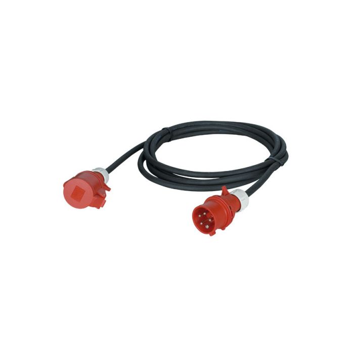 Showtec  verlengkabel CEE 16 amp /CEE 16 amp 10mtr 5 x 2,5mm