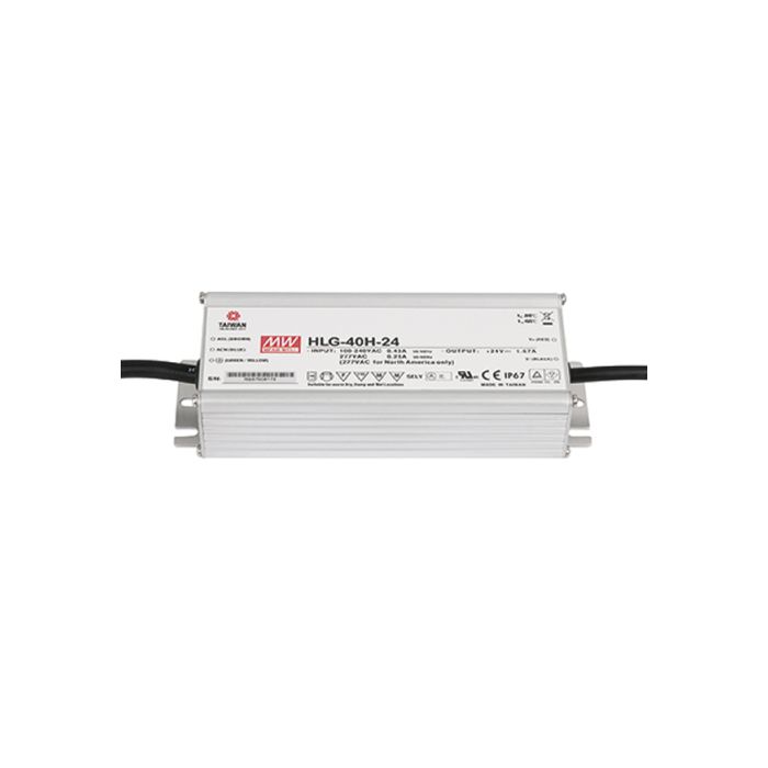 Meanwell LED Power Supply 40 W 24 VDC MEAN WELL HLG-40H-24