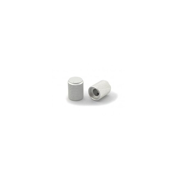 Aluminium potrmeter knop zilver 6mm binnen diameter