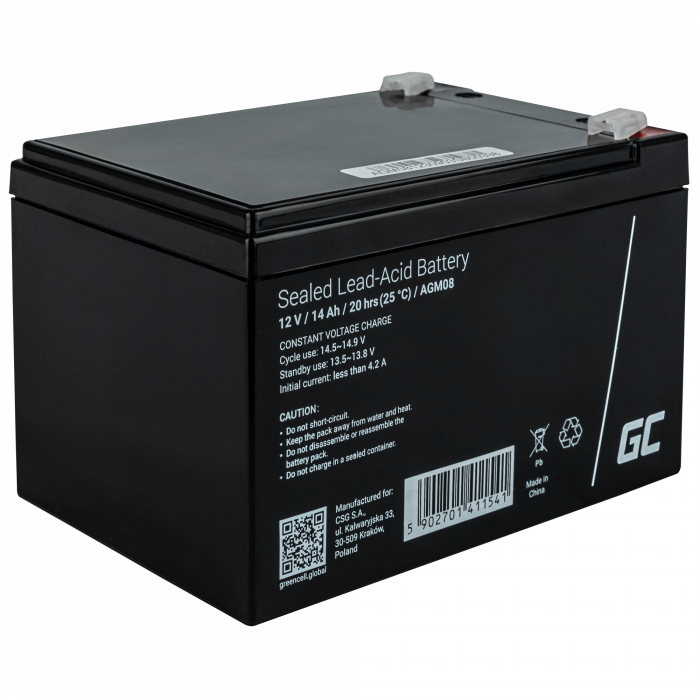 DAP Green Cell AGM 12 V 14 Ah accu Voor DAP NRG-12 Mobile