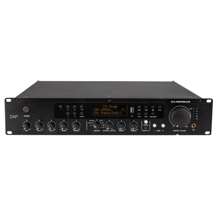 DAP ZA-9120DAB 120 W 100 V 2-Zone Mengversterker