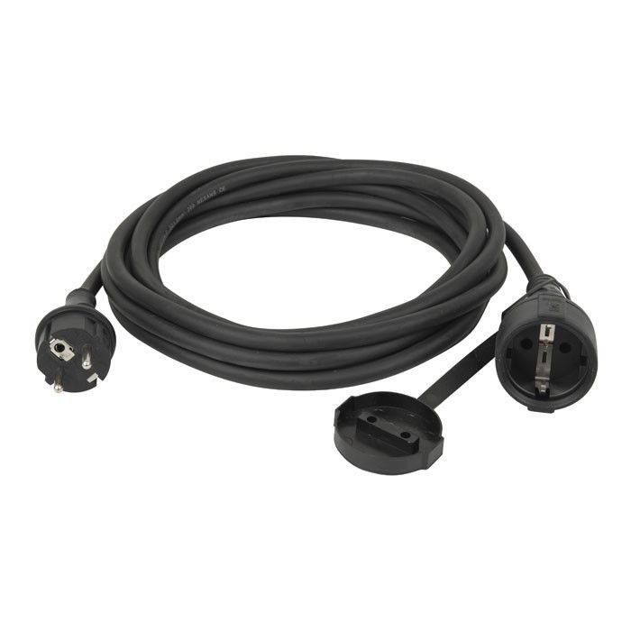 DAP Schuko Verlengkabel - H07RN-F 3G 1.5 1 m lange stroomverlengkabel