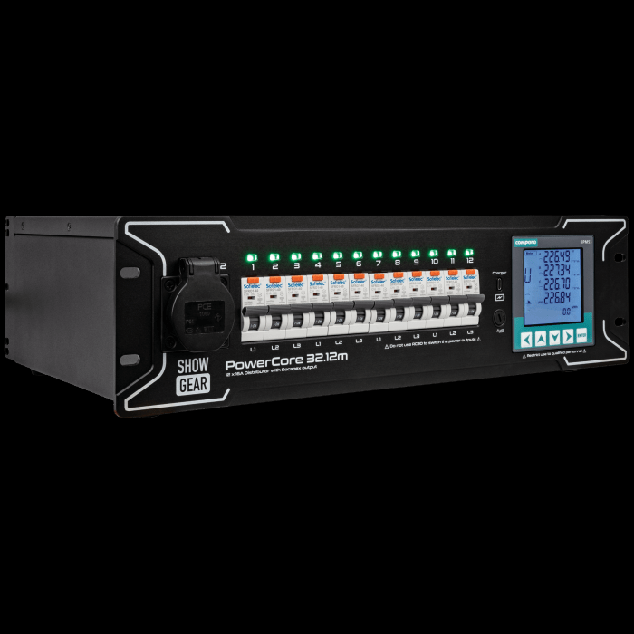 Showgear PowerCore 32.12m 1+ 6x Schuko + 2x Multipin H16