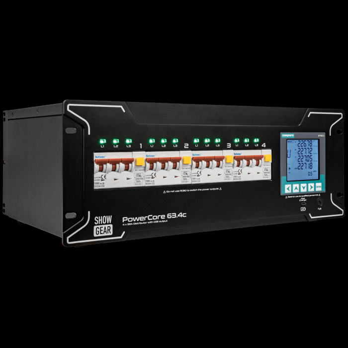 Showgear PowerCore 63.4c 4x CEE 32A 