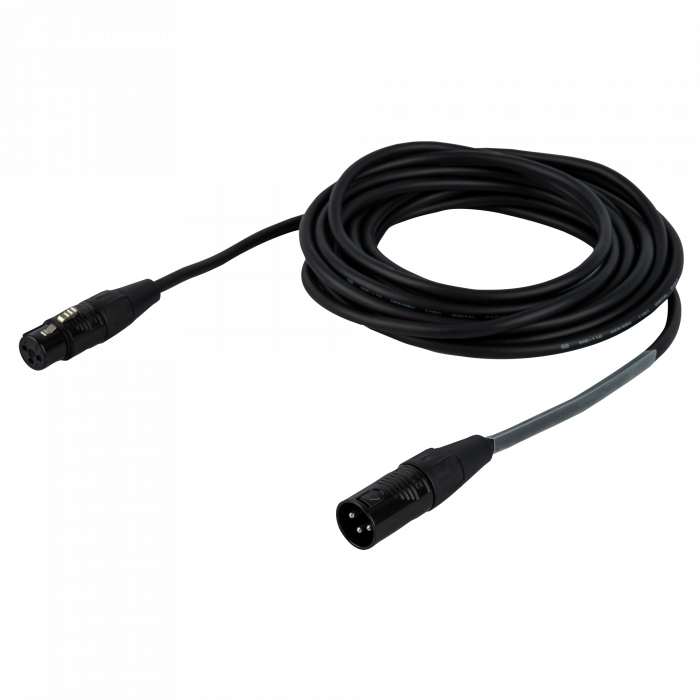 DAP FLR09 - DMX/AES-EBU XLR/M 3P naar XLR/F 3P 20 mtr - Verzilverd