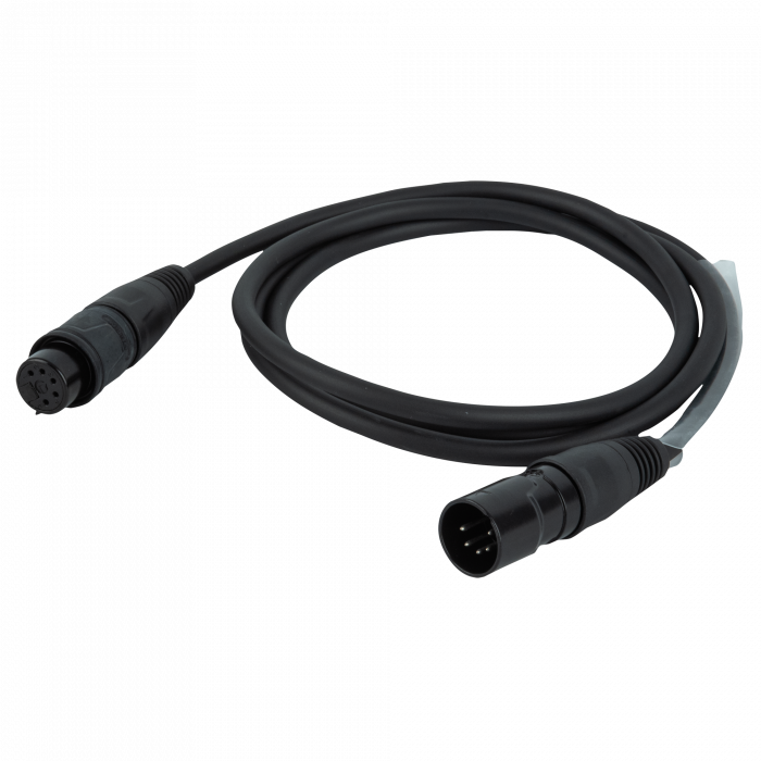 DAP FLR75 - IP65 DMX/AES-EBU XLR/M 5P naar XLR/F 5P Rean RCX5-serie 0.75mtr