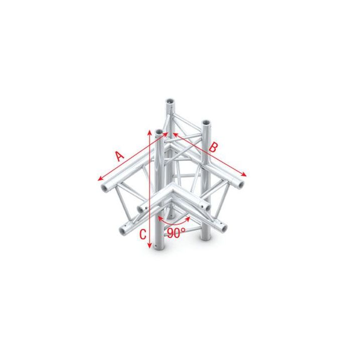 Milos ACU45 - GT30015 Corner 90° up/down, left Pro-30 Triangle G Truss