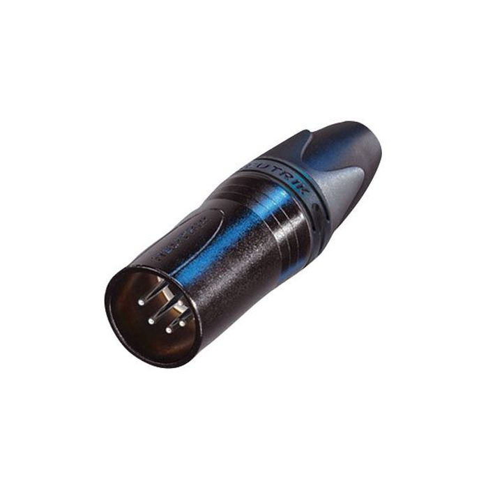  Neutrik XLR 5p Male connector Zilveren contactpunten, nikkelen behuizing