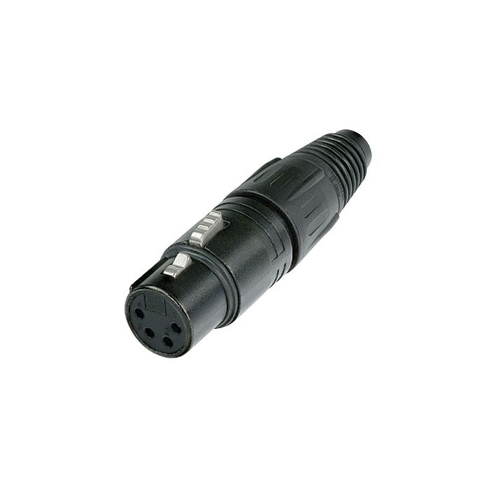 Neutrik NC4FX XLR 4 polig Female connector Black housing with silver contacts