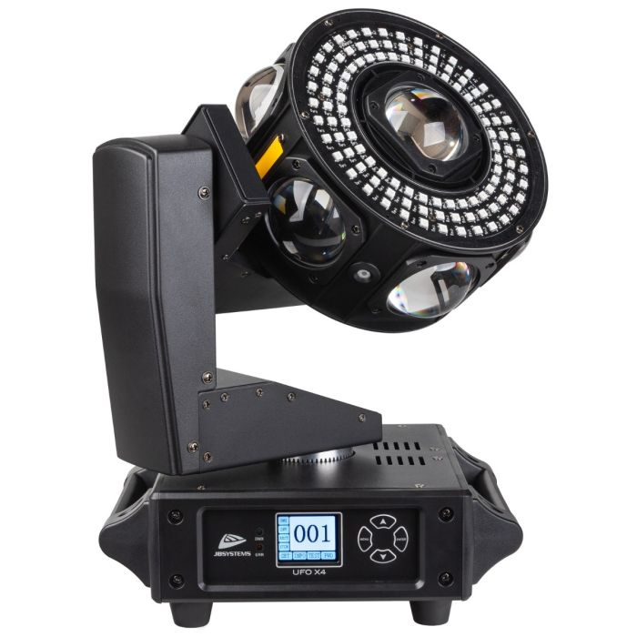 JB Systems UFO X4 4-in-1 multi-lichteffect: lasers, strobe LEDs, RGBW LEDs en RGB LEDs
