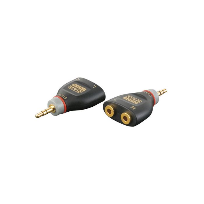 XGA16 - Mini Jack Male stereo  naar 2 x Mini Jack Female splitter 